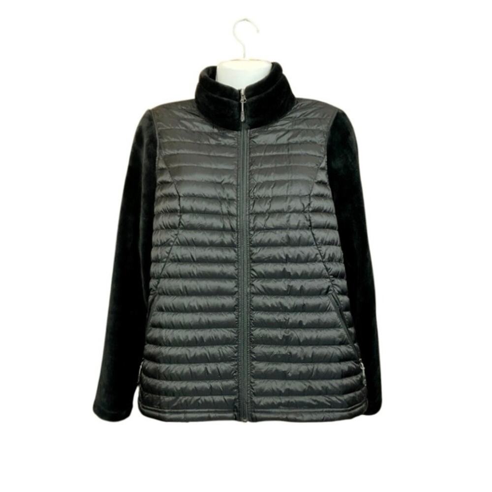 32 Degrees Heat Women's Black Ultra-Light Down Jacket Full Zip w/ Pockets Size M - Picture 2 of 11
